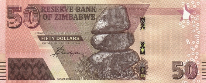 PN105 Zimbabwe - 50 AD/AJ Dollars Year 2020 (2022)